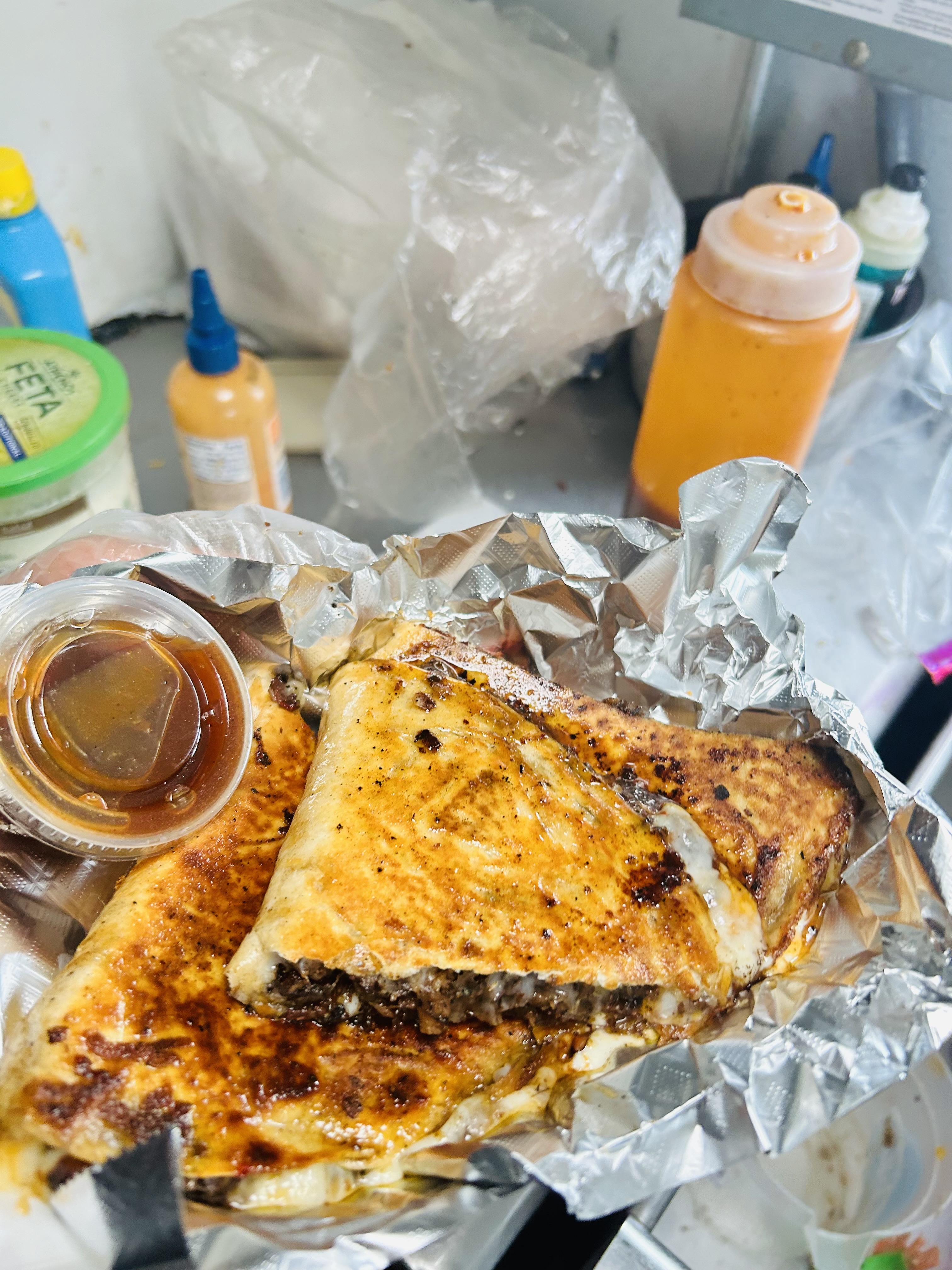 Cheesy Brisket Quesadilla